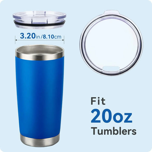 2 Pack 20 oz Tumbler Replacement Lids, Compatible with Yeti Rambler, Old Style Rtic and Other Travel Mugs