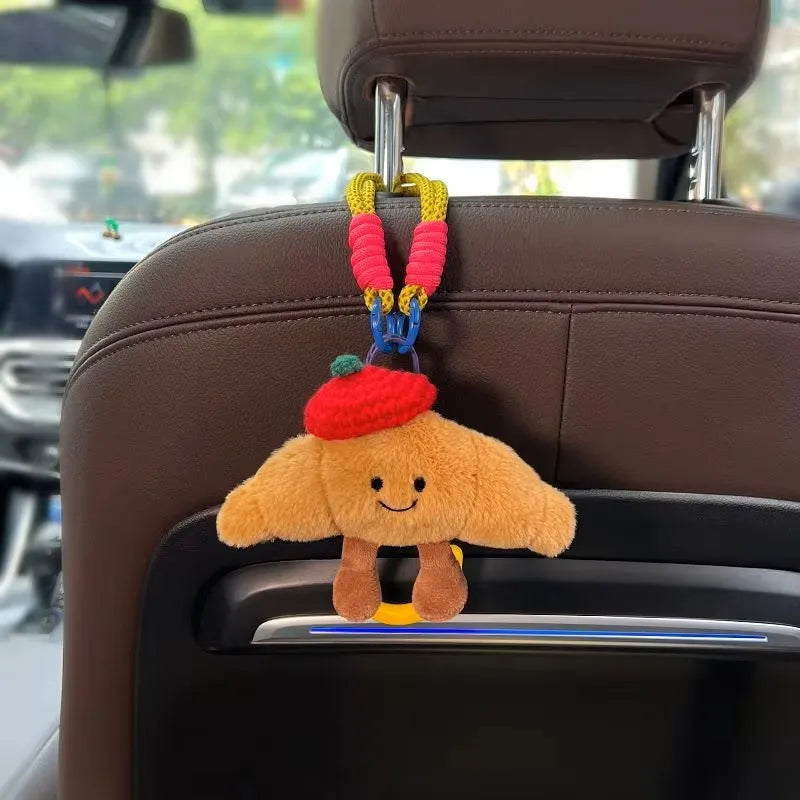 Car Backseat Organizer Cute Cartoon Car Seat Back Groceries Bag Purse Hooks Storage Holder Creative Car Accessories Interior