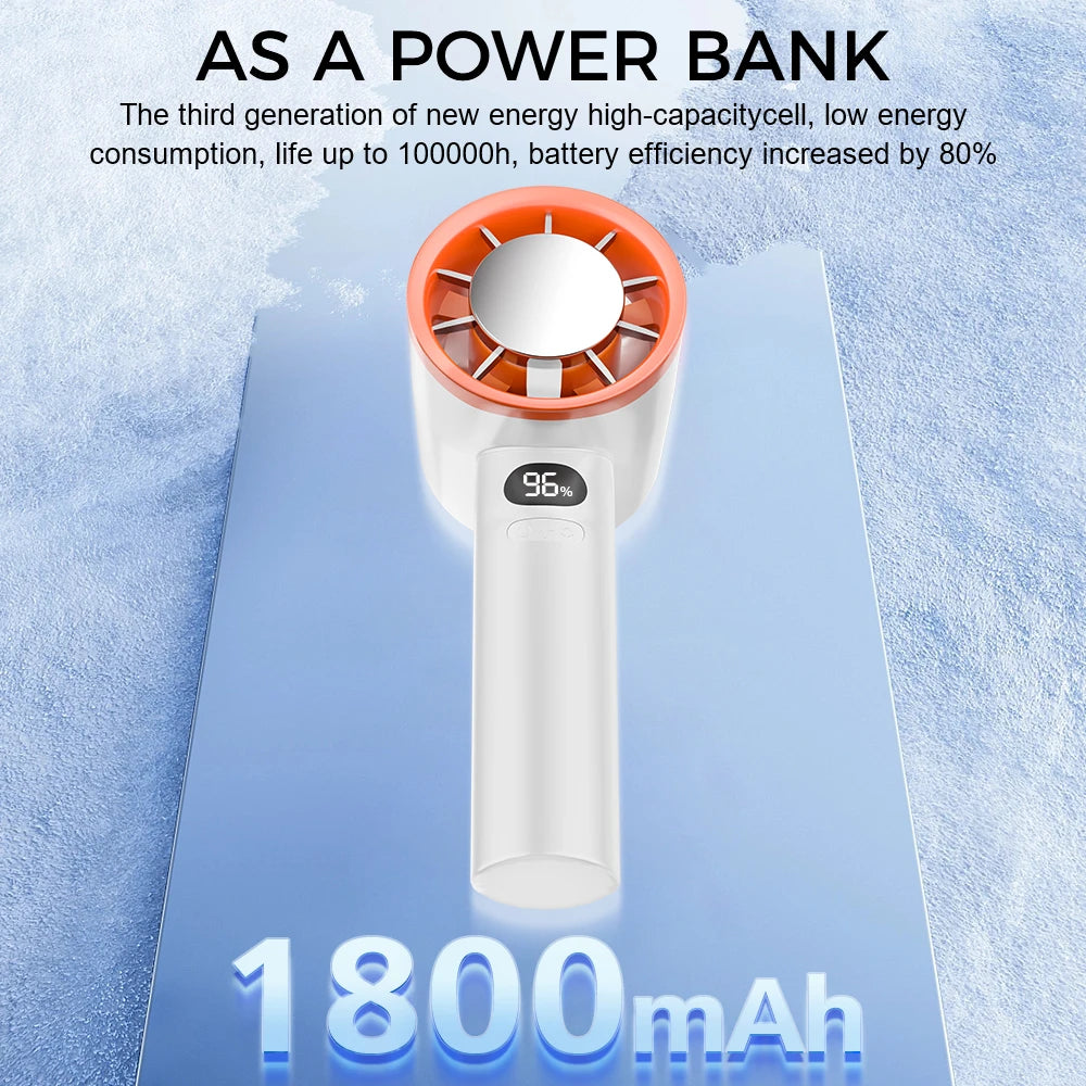 Wireless Air Circulators Mini Pocket For Camping Hiking Fishing Summer Cooling Portable Hand Fan Ice Induced Eddy Current Fan