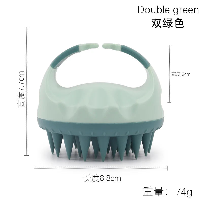 Cleansing Shampoo Brush Massager - Handle Design, Exfoliating Brush Head, Hair Root Cleaning Care Tool