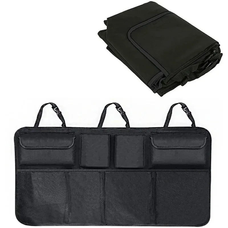 KEBUDIMEI Car Trunk Organizer Oxford Backseat Storage Bag Multi-use Automobile Seat Back Organizers Net Car Interior Accessories