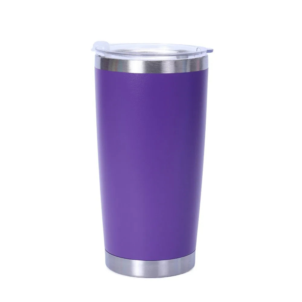 20oz Capacity Travel Insulated Tumbler Double-Walled with Lid Stainless Steel Thermal Mug Vacuum Insulated Leak Proof