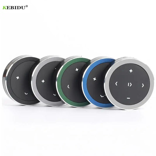 Mini Wireless Bluetooth-compatible Media Button Remote Controller Car Motorcycle Steering Wheel MP3 Music Play For IOS Android