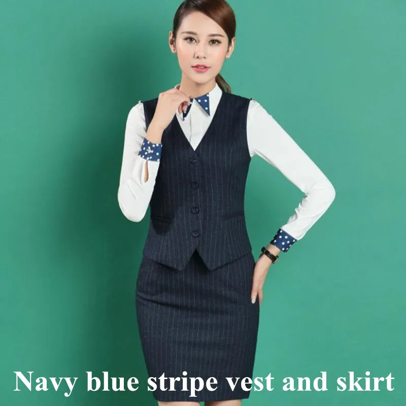 Naviu High Quality Women Stripe Vest New Arrives Autumn Clothes For Office Ladies Fashion Tops Work Wear