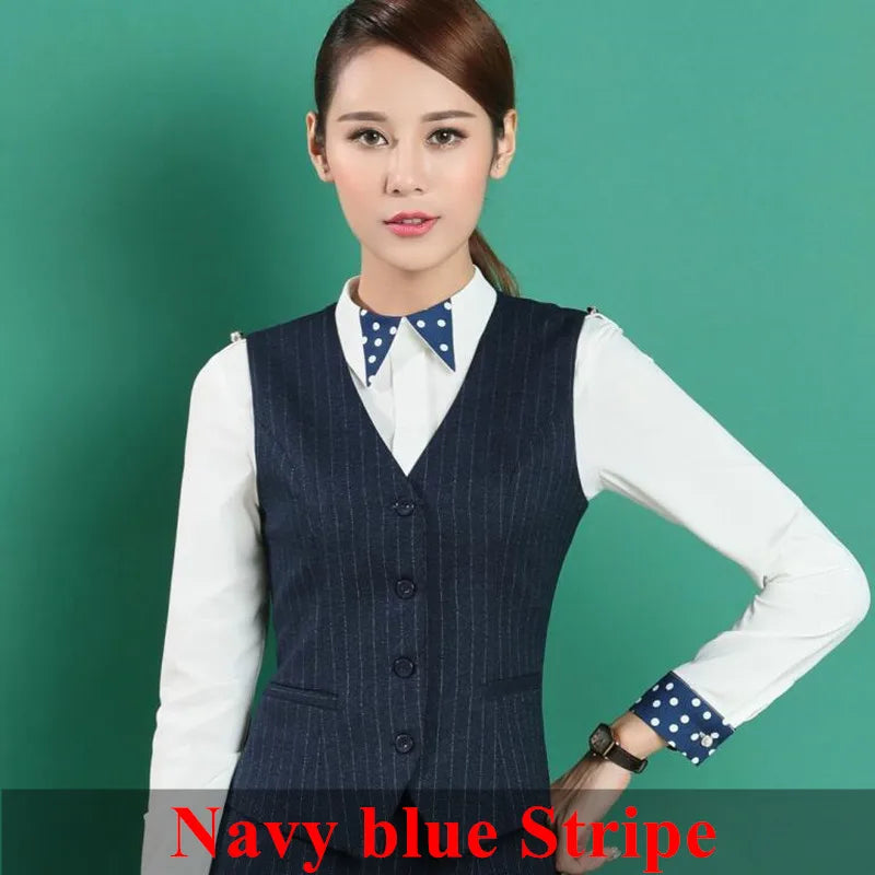 Naviu High Quality Women Stripe Vest New Arrives Autumn Clothes For Office Ladies Fashion Tops Work Wear