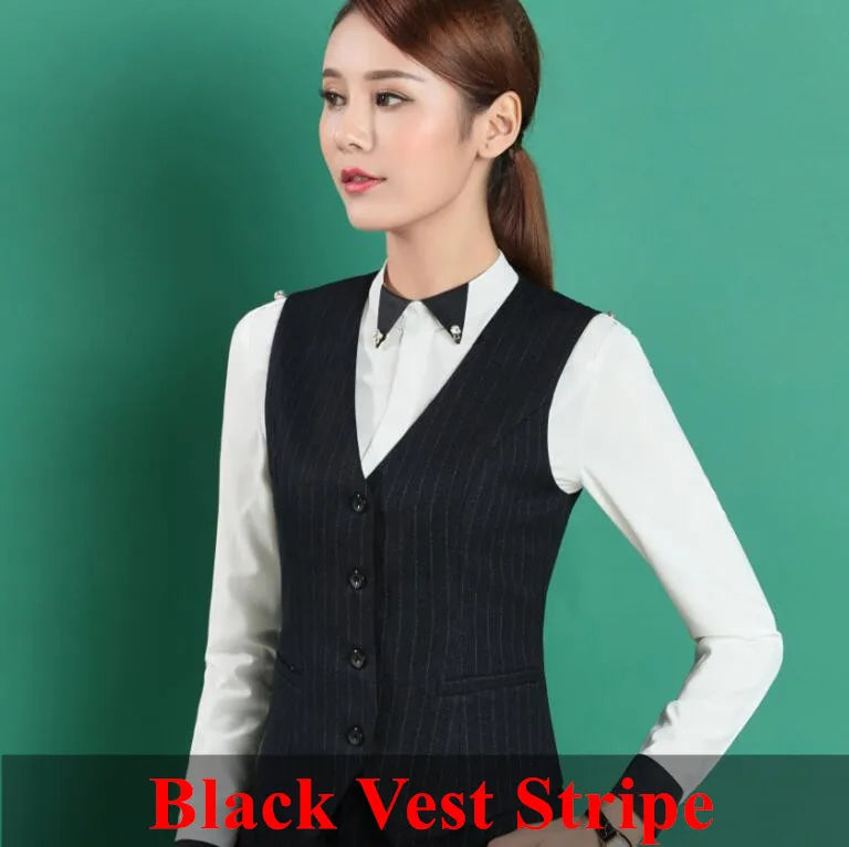 Naviu High Quality Women Stripe Vest New Arrives Autumn Clothes For Office Ladies Fashion Tops Work Wear