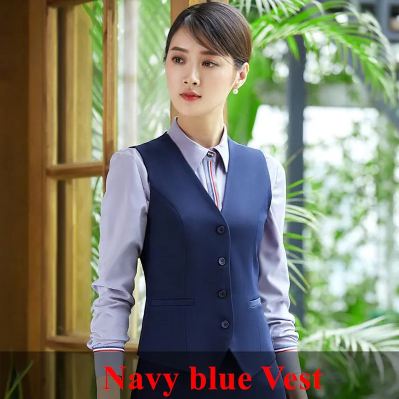 Naviu High Quality Women Stripe Vest New Arrives Autumn Clothes For Office Ladies Fashion Tops Work Wear