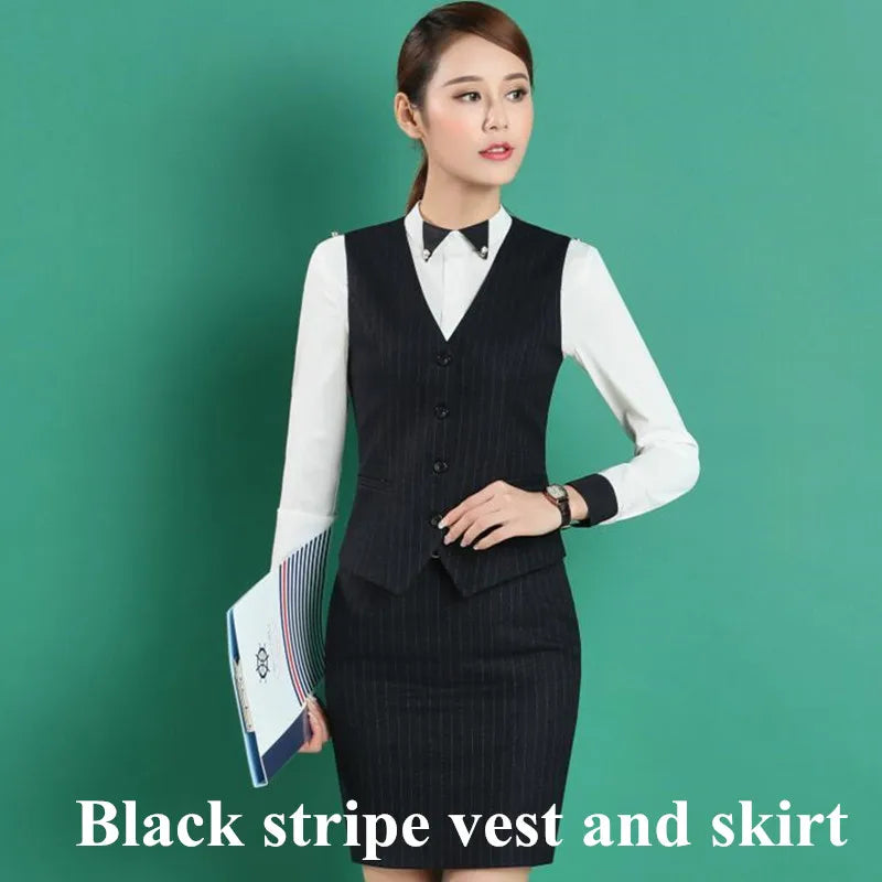 Naviu High Quality Women Stripe Vest New Arrives Autumn Clothes For Office Ladies Fashion Tops Work Wear