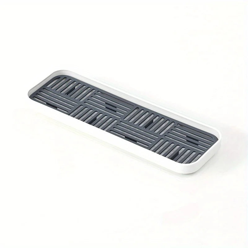 Kitchen Sink Organizer with Drain Tray, Sponge Holder, and Cutlery Drainer - Keep Your Countertop Clean and Tidy!