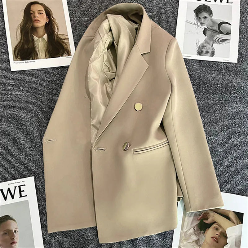 Women's Casual  Jaet Coat 22 Colors Small Suit Outerwear Long Sve Commute Sle Pure Color Spring Season