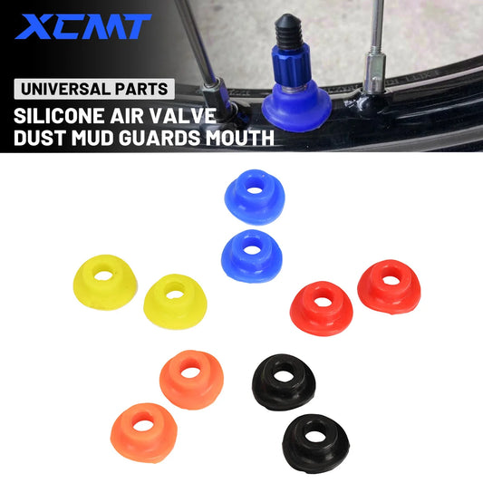 Motorcycle Silicone Air Valve Dust Mud Guards Mouth Washers Seal Gasket For ATV UTV Dirt Bike Suzuki Yamaha Honda KTM Universal