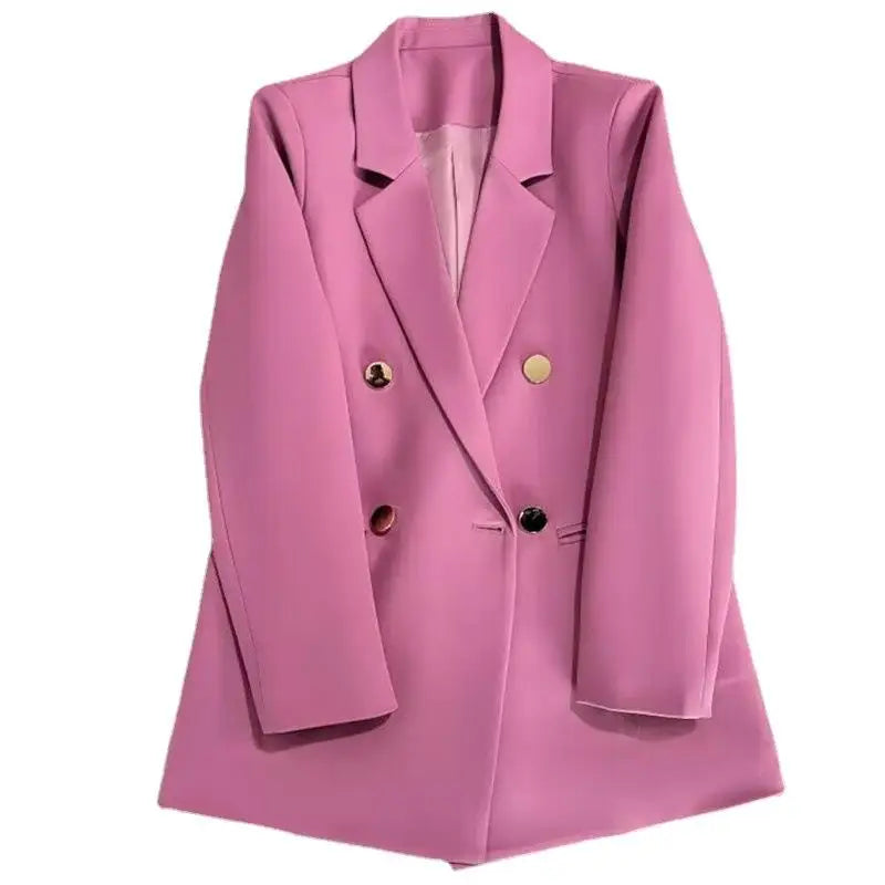 Women's Casual  Jaet Coat 22 Colors Small Suit Outerwear Long Sve Commute Sle Pure Color Spring Season