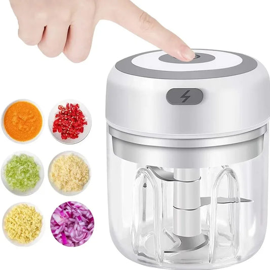 250ML Electric Mini Food Processor Wireless USB Rechargeable Garlic Chopper Portable Vegetable Onion Mincer Meat Grinder Gadget