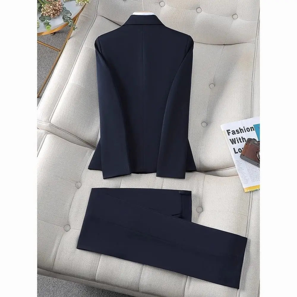 Professional Women's Suit Jacket Spring New Style Black Workwear for Civil Servant Interview Elegant Career Outerwear
