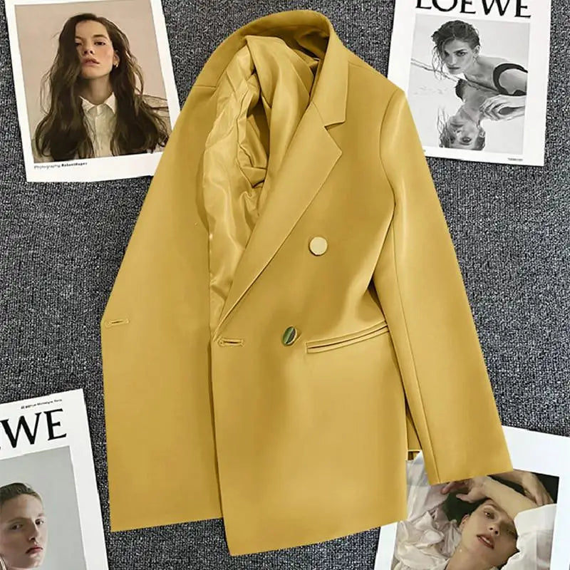 Women's Casual  Jaet Coat 22 Colors Small Suit Outerwear Long Sve Commute Sle Pure Color Spring Season