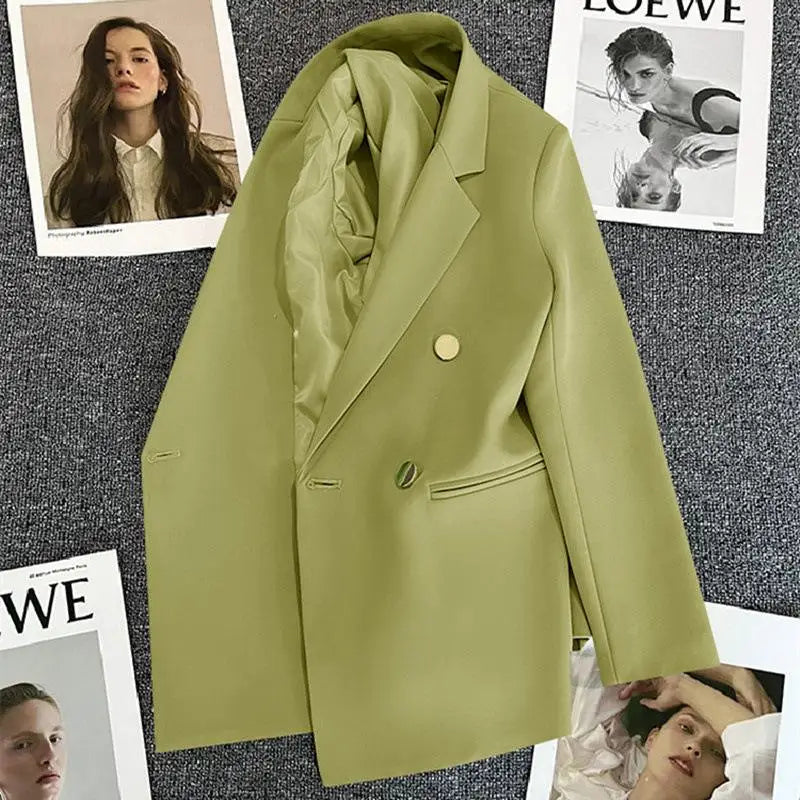 Women's Casual  Jaet Coat 22 Colors Small Suit Outerwear Long Sve Commute Sle Pure Color Spring Season