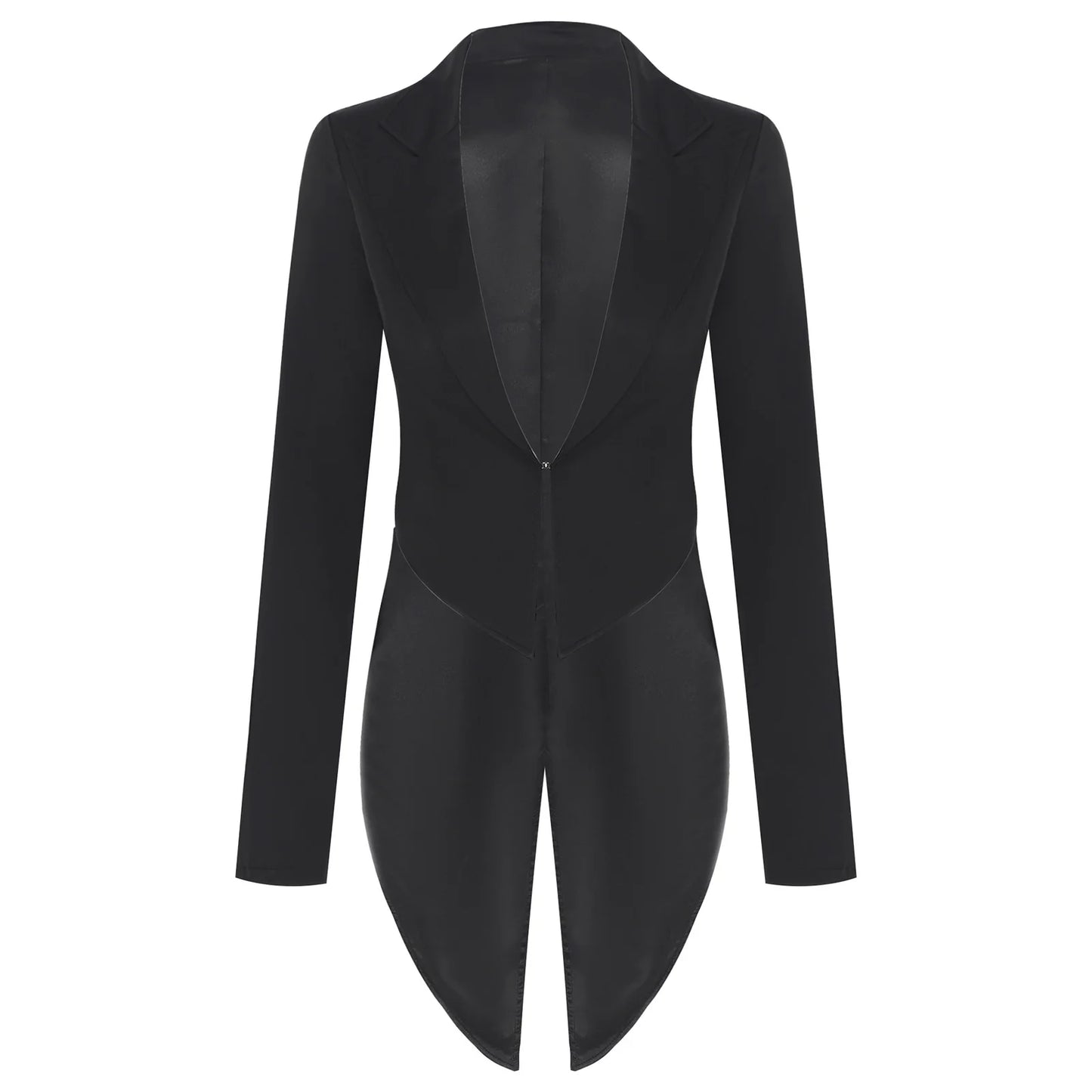 Womens Swallowtail Jacket Lapel Tuxedo Coat Tailcoat Blazer Vintage Outerwear for Nightclub Cocktails Waitress Cosplay Costume