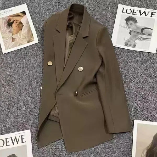 Women's Casual  Jaet Coat 22 Colors Small Suit Outerwear Long Sve Commute Sle Pure Color Spring Season