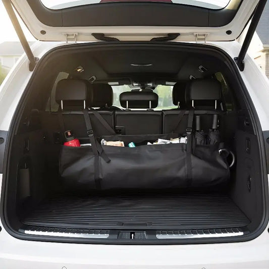 High Capacity Oxford Car Organizer Trunk Storage Bag with Net Multi Use Backseat Solution for SUV Campers Vehicles