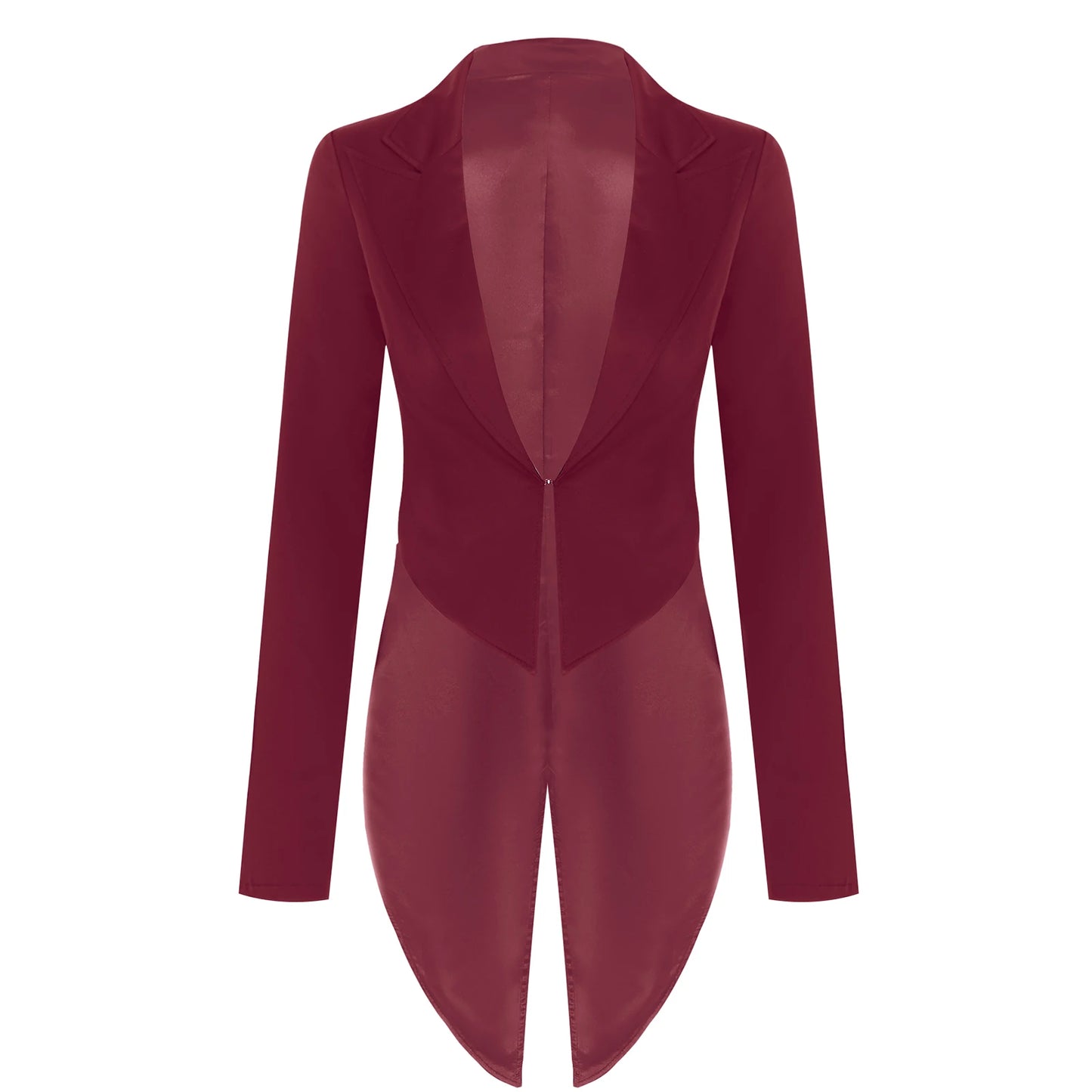 Womens Swallowtail Jacket Lapel Tuxedo Coat Tailcoat Blazer Vintage Outerwear for Nightclub Cocktails Waitress Cosplay Costume