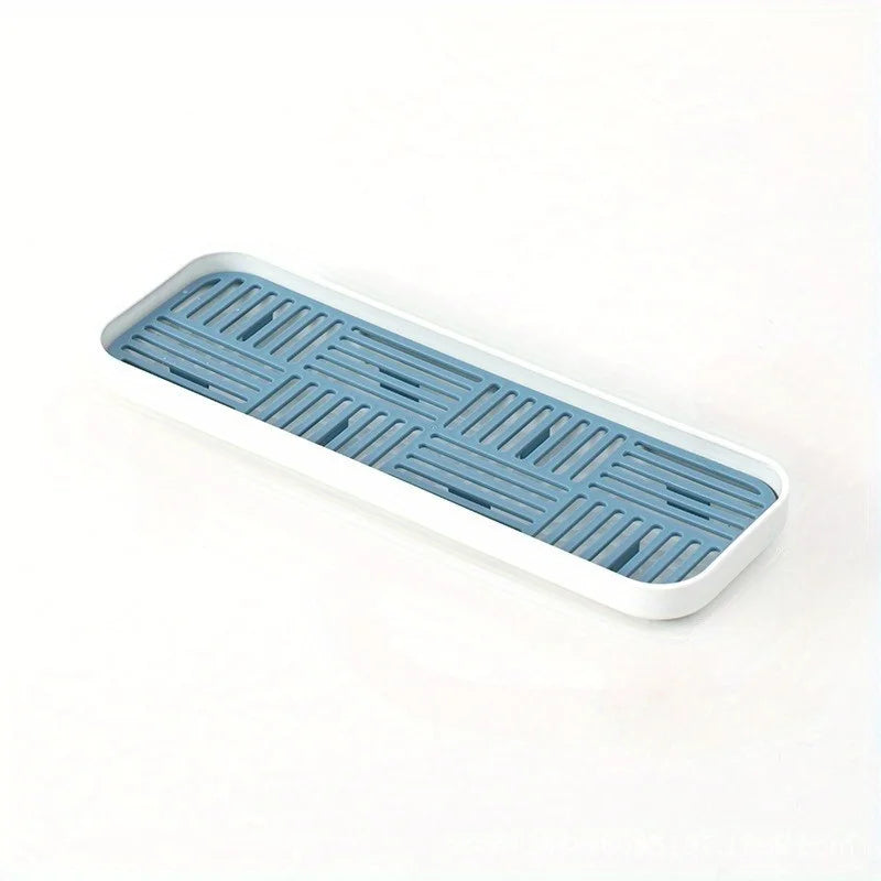 Kitchen Sink Organizer with Drain Tray, Sponge Holder, and Cutlery Drainer - Keep Your Countertop Clean and Tidy!