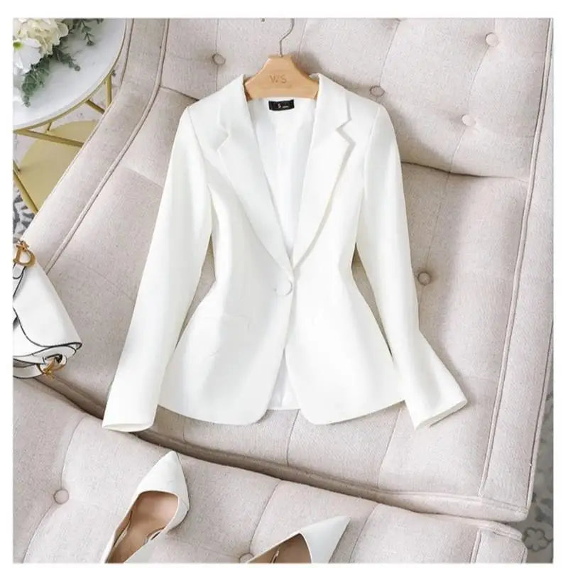 Black Suit Jacket Women's Slim Fit Casual Short Style Korean Version Spring Autumn New Model Office Workwear Top Shirt