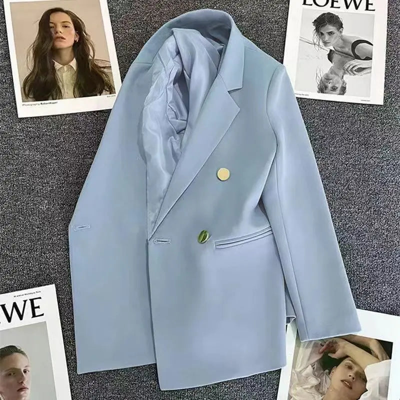 Women's Casual  Jaet Coat 22 Colors Small Suit Outerwear Long Sve Commute Sle Pure Color Spring Season
