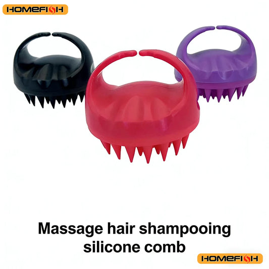 Cleansing Shampoo Brush Massager - Handle Design, Exfoliating Brush Head, Hair Root Cleaning Care Tool