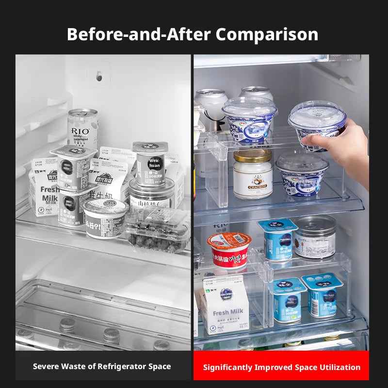 [Kitchen Storage] Clear Expandable Cabinet Organizer, Spice & Dish Divider, Multi-Scene Use For Kitchen & Bathroom