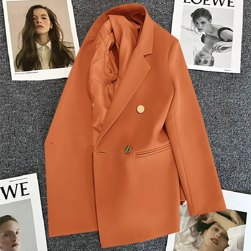 Women's Casual  Jaet Coat 22 Colors Small Suit Outerwear Long Sve Commute Sle Pure Color Spring Season