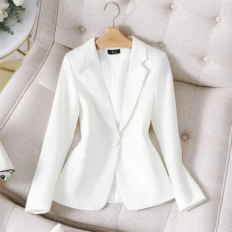 Black Suit Jacket Women's Slim Fit Casual Short Style Korean Version Spring Autumn New Model Office Workwear Top Shirt