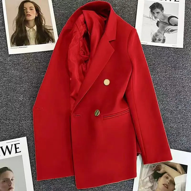 Women's Casual  Jaet Coat 22 Colors Small Suit Outerwear Long Sve Commute Sle Pure Color Spring Season